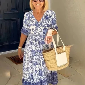 ARIAS - ROBE BOHÈME À COL V