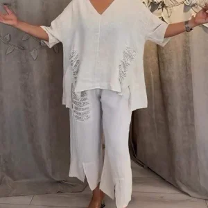 BIANCA | Ensemble d'été 2 pièces élégant et léger