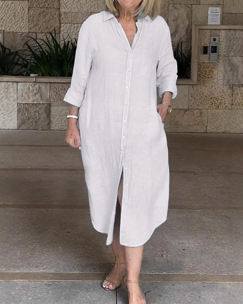 SARUSA – ROBE-CHEMISE CLASSIQUE – Image 3