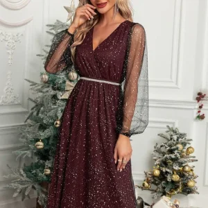 Robe Blazer Bordeaux Transparente