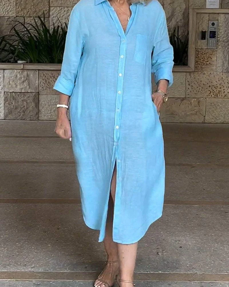 SARUSA – ROBE-CHEMISE CLASSIQUE – Image 2