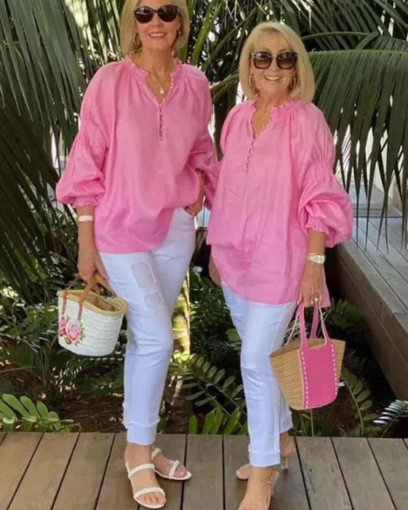 ABORE - BLOUSE DÉCONTRACTÉE EN COTON & LIN – Image 5