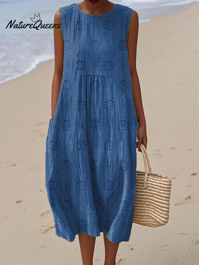 Élodie | Robe Sans Manches Brodée – Image 4