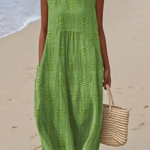 Élodie | Robe Sans Manches Brodée