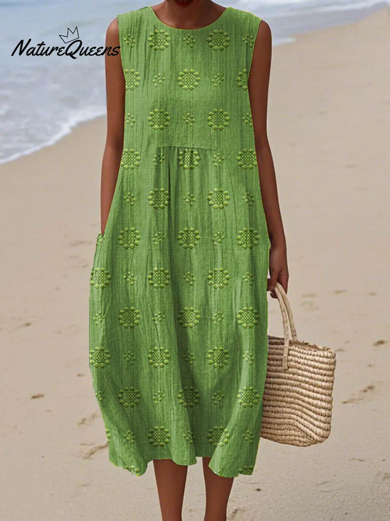 Élodie | Robe Sans Manches Brodée – Image 2