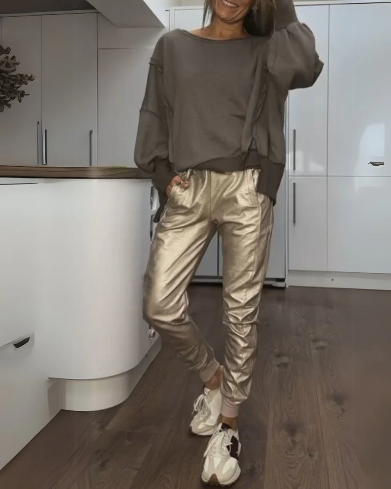 BRINA - ENSEMBLE TOP & PANTALON DÉCONTRACTÉ