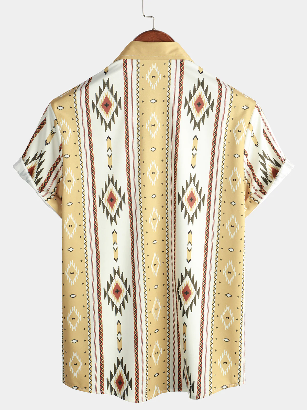 Chemise Vintage à Rayures Courtes pour Hommes – Image 3