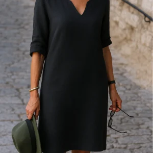 AMÉLIE™ | Robe élégante à col en V