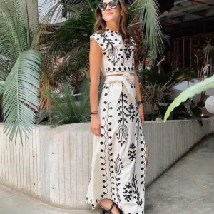 CAMALI - Ensemble Haut Imprimé et Jupe