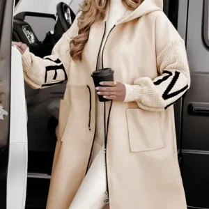 DONIA - Veste décontractée à capuche avec manches tricotées