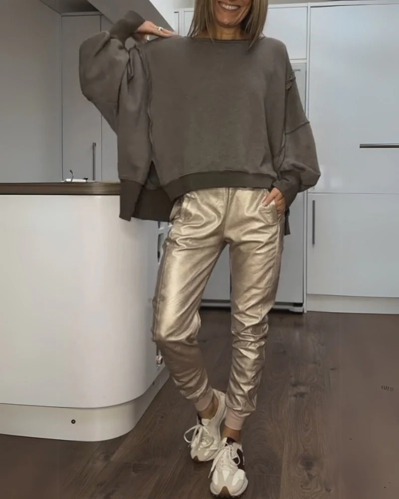 BRINA - ENSEMBLE TOP & PANTALON DÉCONTRACTÉ – Image 3