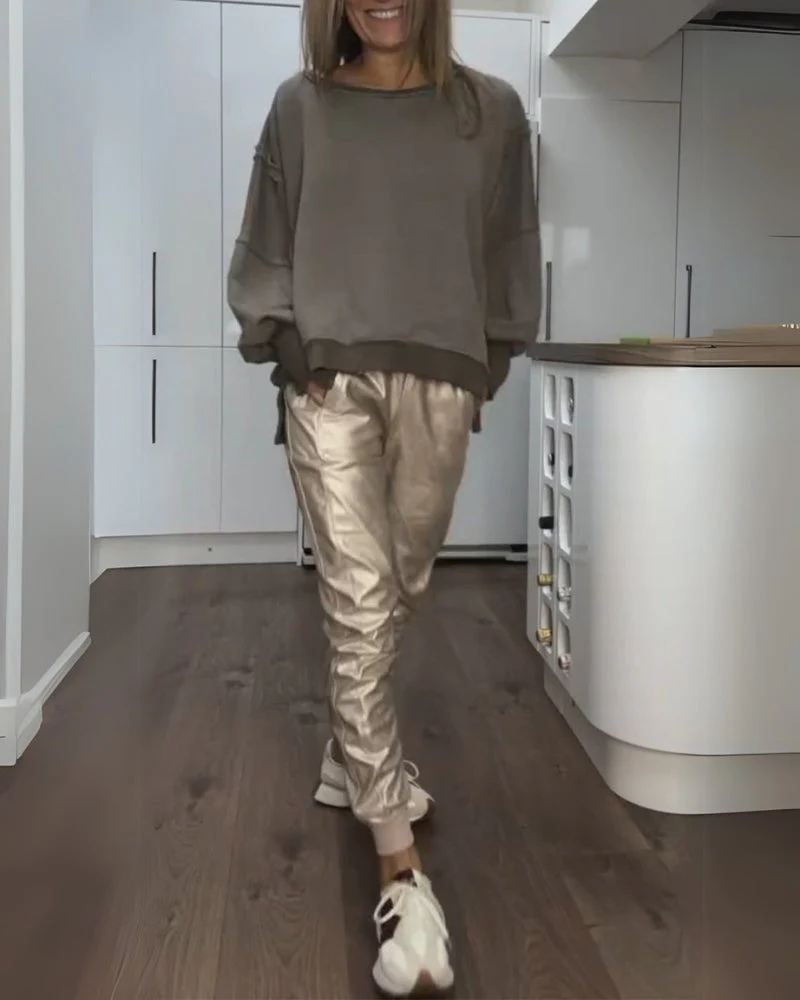 BRINA - ENSEMBLE TOP & PANTALON DÉCONTRACTÉ – Image 5