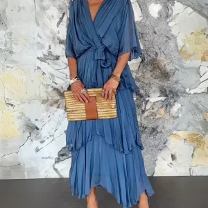 MAIGE - Robe Élégante à Multiples Couches