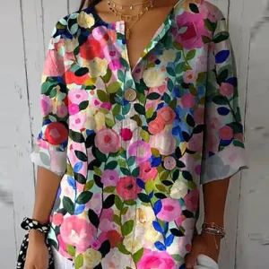 HELEINA - BLOUSE VINTAGE À FLEURS