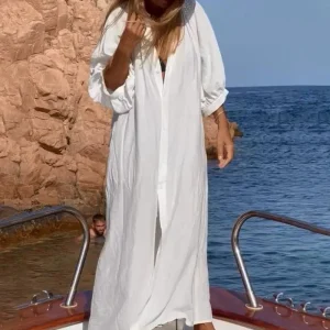 MIRANDA - ROBE CONFORTABLE EN COTON