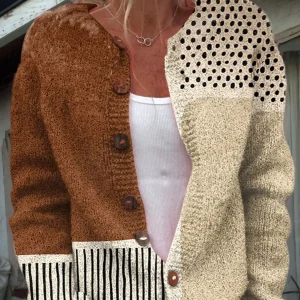 Honorine™ | Cardigan Maille Pointillée