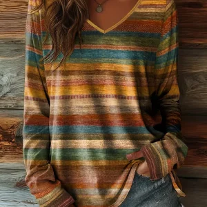 BENAMA - Haut rayé coloré