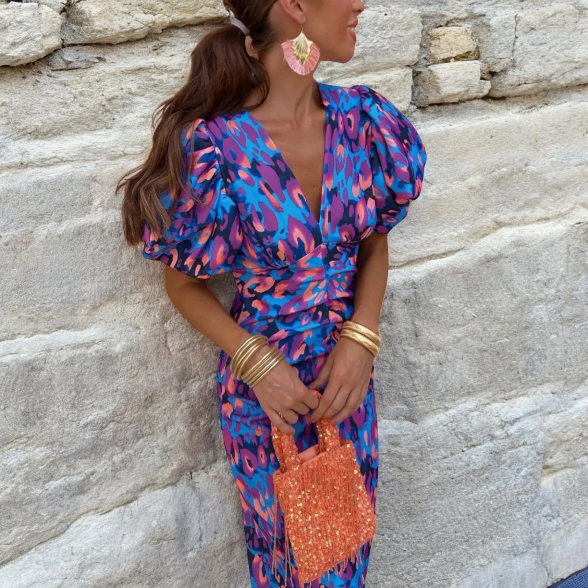 Carole | Robe Vibrante Fiesta aux Détails Spectaculaires – Image 3