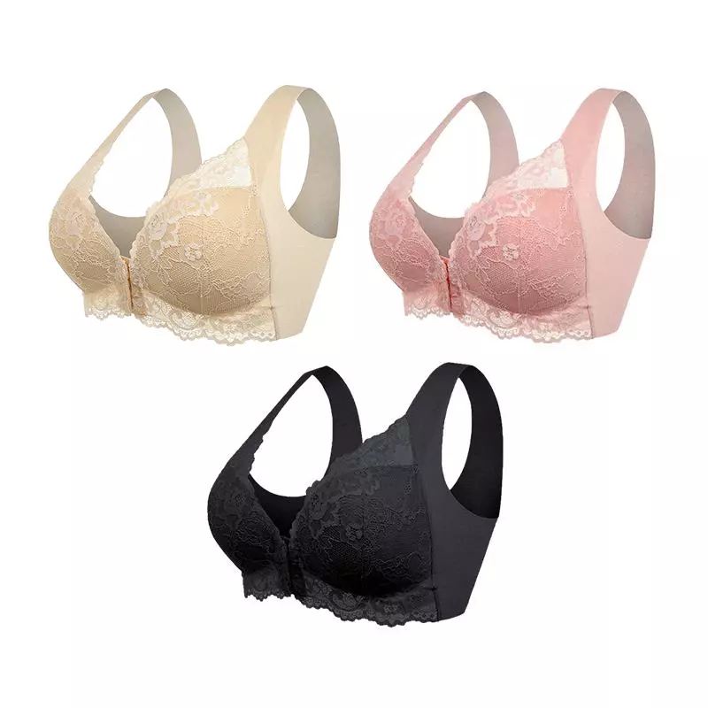 (PACK DE 3) Soutien-gorge Sans Fil Galbant Avec Fermeture Frontale – Image 9