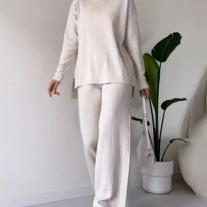 ZILAS - Ensemble deux pièces décontracté à fente chic