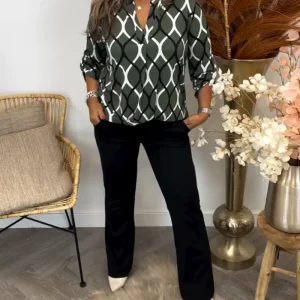 MARTINE™ | Chemisier décontracté à motif élégant