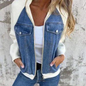 ANIDIA - VESTE MODERNE EN TISSU DENIM