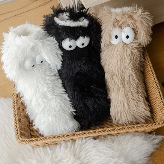 Chaussettes antidérapantes douillettes au motif chiot tout doux – Image 6