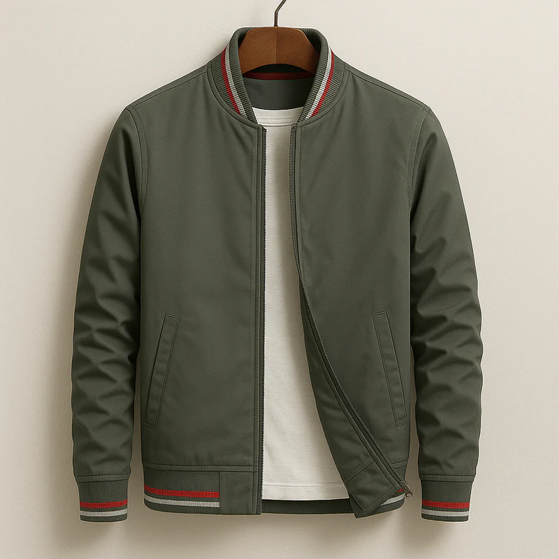 Chez Monsieur™ | Blouson Bomber Élégant à Rayures – Image 4