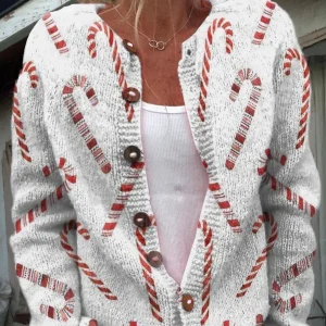 Clarisse™ | Cardigan Imprimé Festif