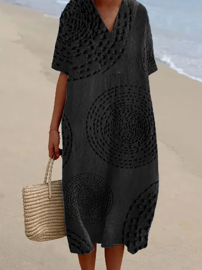 Arielle | Robe ample à broderies circulaires – Image 3