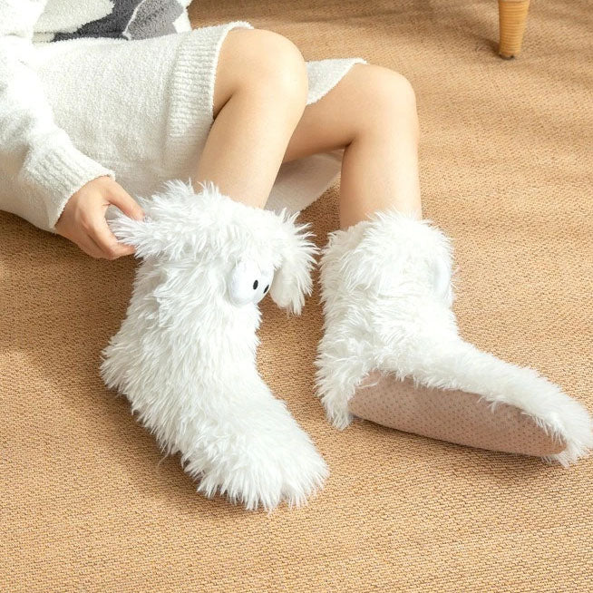 Chaussettes antidérapantes douillettes au motif chiot tout doux – Image 8
