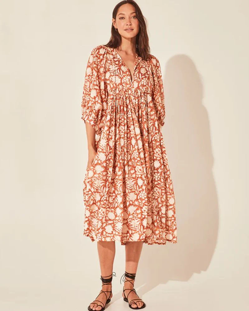 AMARE - ROBE BOHO À MOTIFS FLORAUX – Image 5