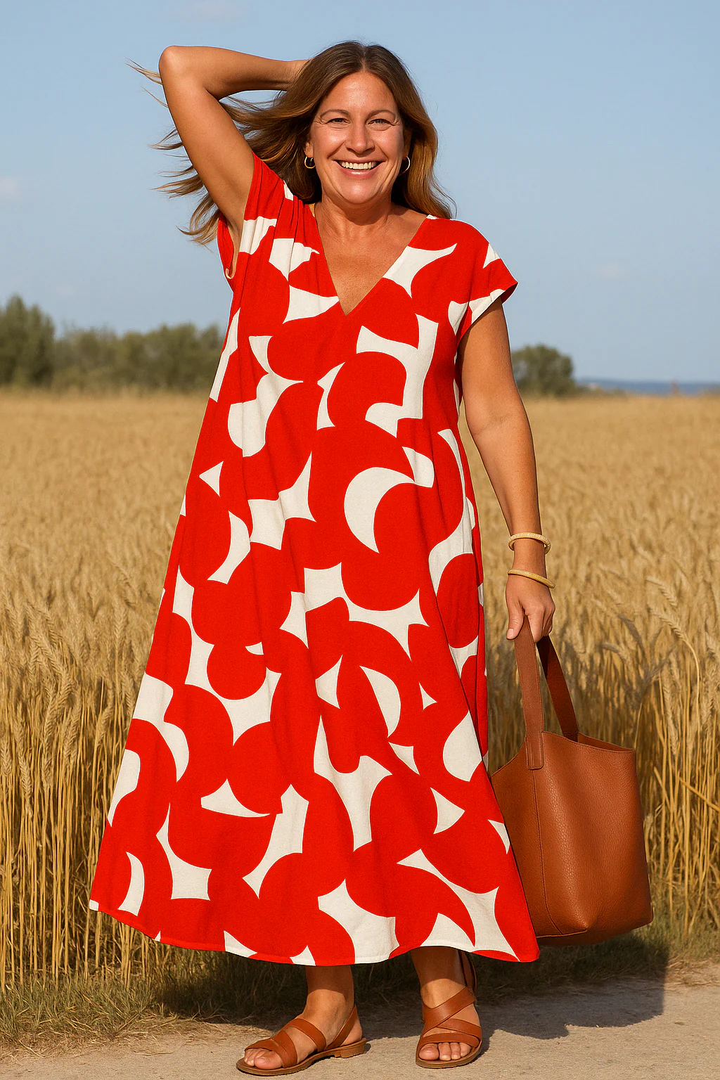 CHARLOTTE | Robe Flatteuse à Motif Abstrait – Image 6