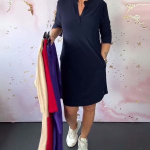 Hanne | Robe Élégante à Col en V