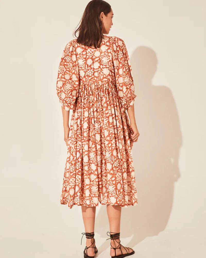 AMARE - ROBE BOHO À MOTIFS FLORAUX – Image 7