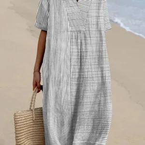 Lina | Robe Rayée Décontractée