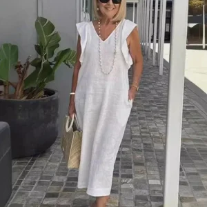 GLORIA – ROBE LONGUE EN LIN