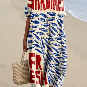 Marcia | Robe Imprimé Sardines