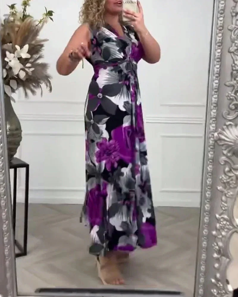 SASHA – ROBE LONGUE ÉLÉGANTE À IMPRIMÉ FLORAL – Image 3