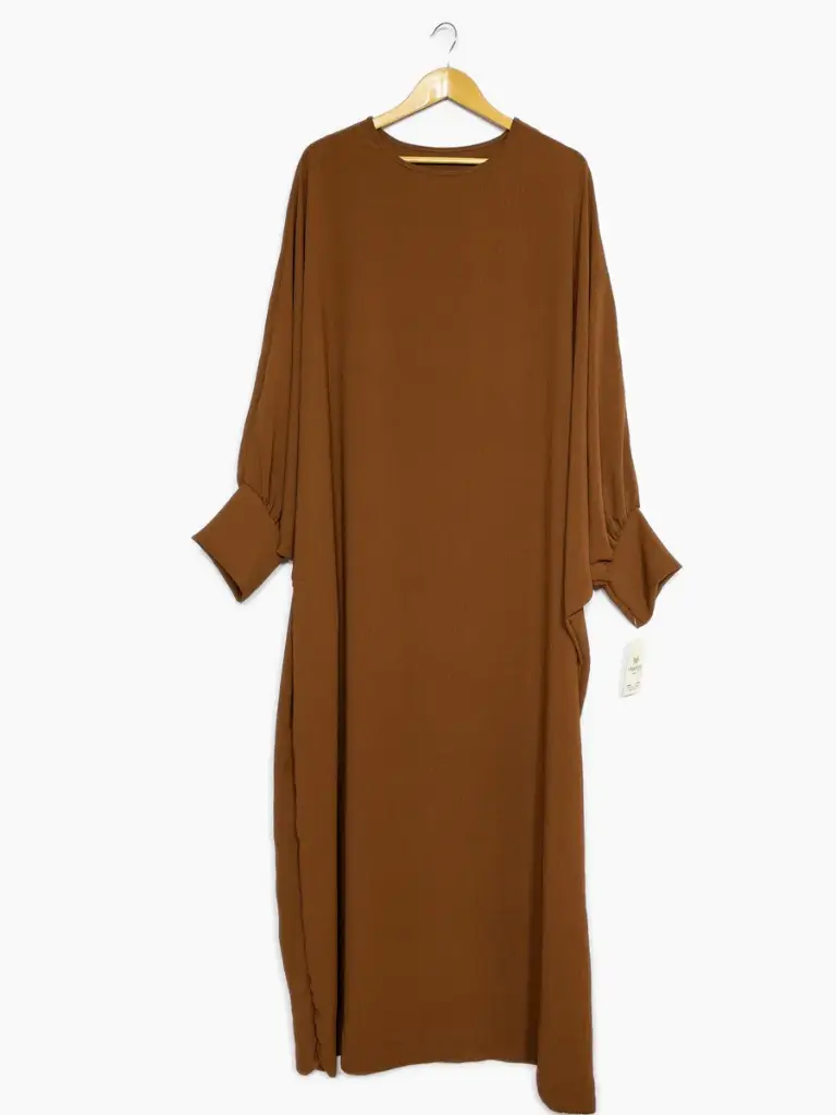 Abaya longue pour femme REF: RO2315JAZZ Abaya longue en jazz avec manches papillon pour femme – Image 6