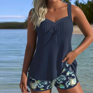 Luzon® | Tankini Rayé avec Bas de Maillot de Bain Deux Pièces