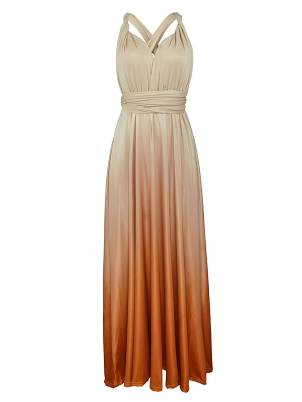 Beaumama robes longue grossesse enceinte shooting couleur dégradé ceinture nœud dos nu fluide femme enceinte – Image 7