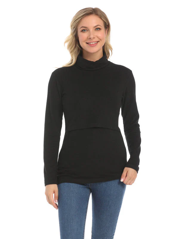 Beaumama T-shirt allaitement grossesse casual tous les jours épissage moulante femme enceinte – Image 4