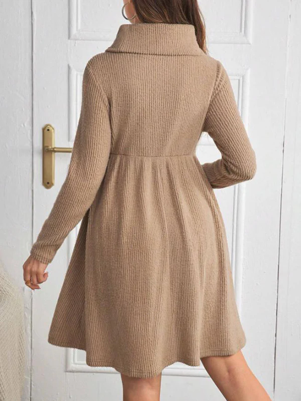 Beaumama robe allaitement mi-longue grossesse casual lettres trapèze femme enceinte – Image 5