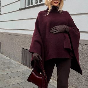 Beaumama cape grossesse élégant chic irrégulier fluide manteau d'hiver femme enceinte