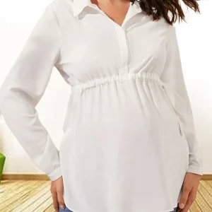 Beaumama blouses allaitement grossesse casual chic coulisse taille boutonnage femme enceinte