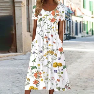 Laura | Robe florale boho cintrée pour une allure élégante