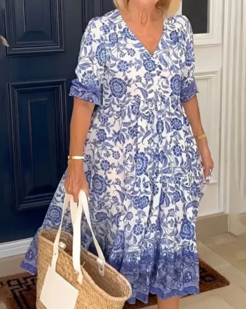 ARIAS - ROBE BOHÈME À COL V – Image 4