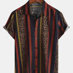 Chemise pour hommes avec motif léopard
