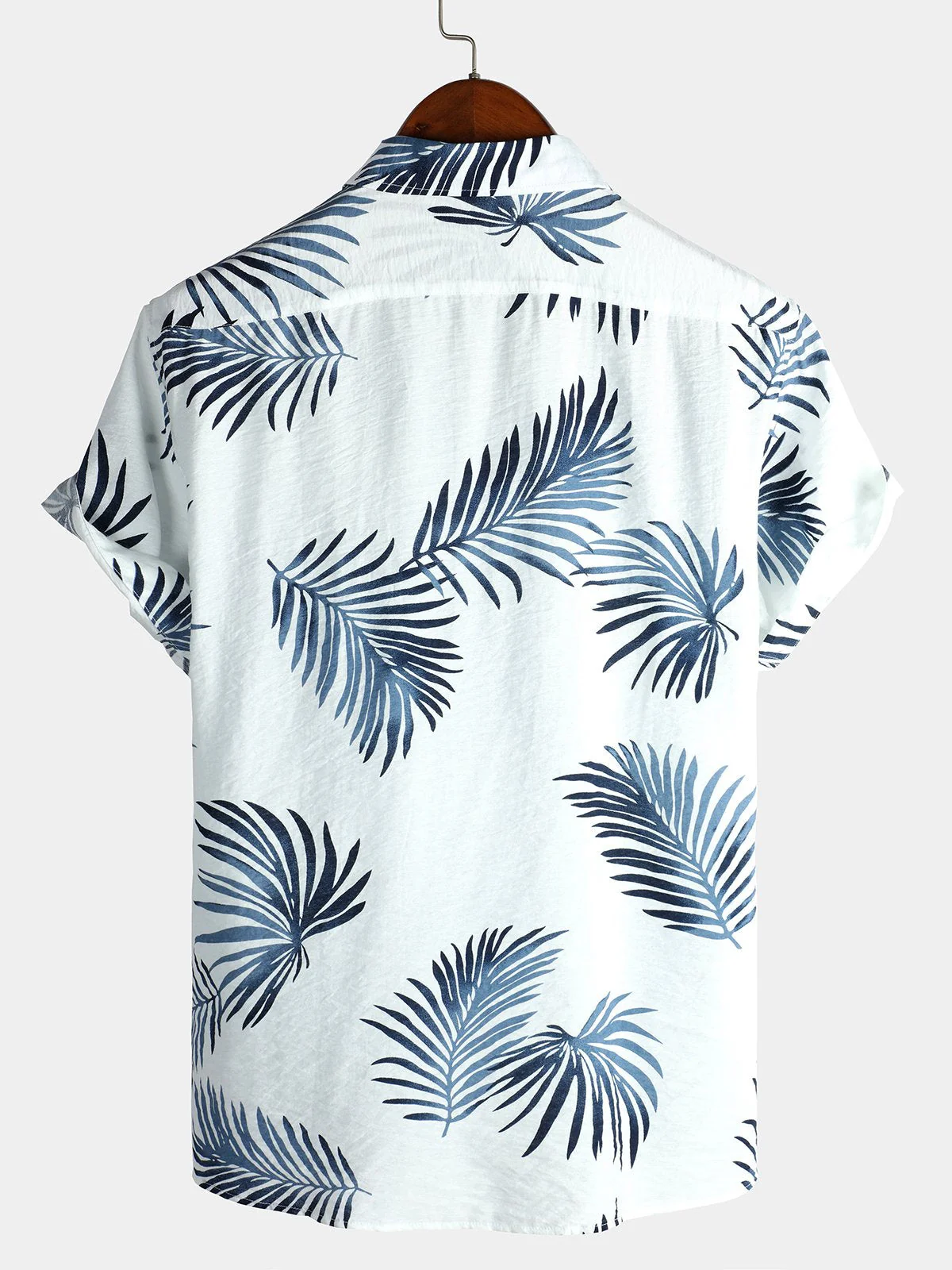 Chemise à manches courtes à fleurs blanches pour hommes Hawaii – Image 3